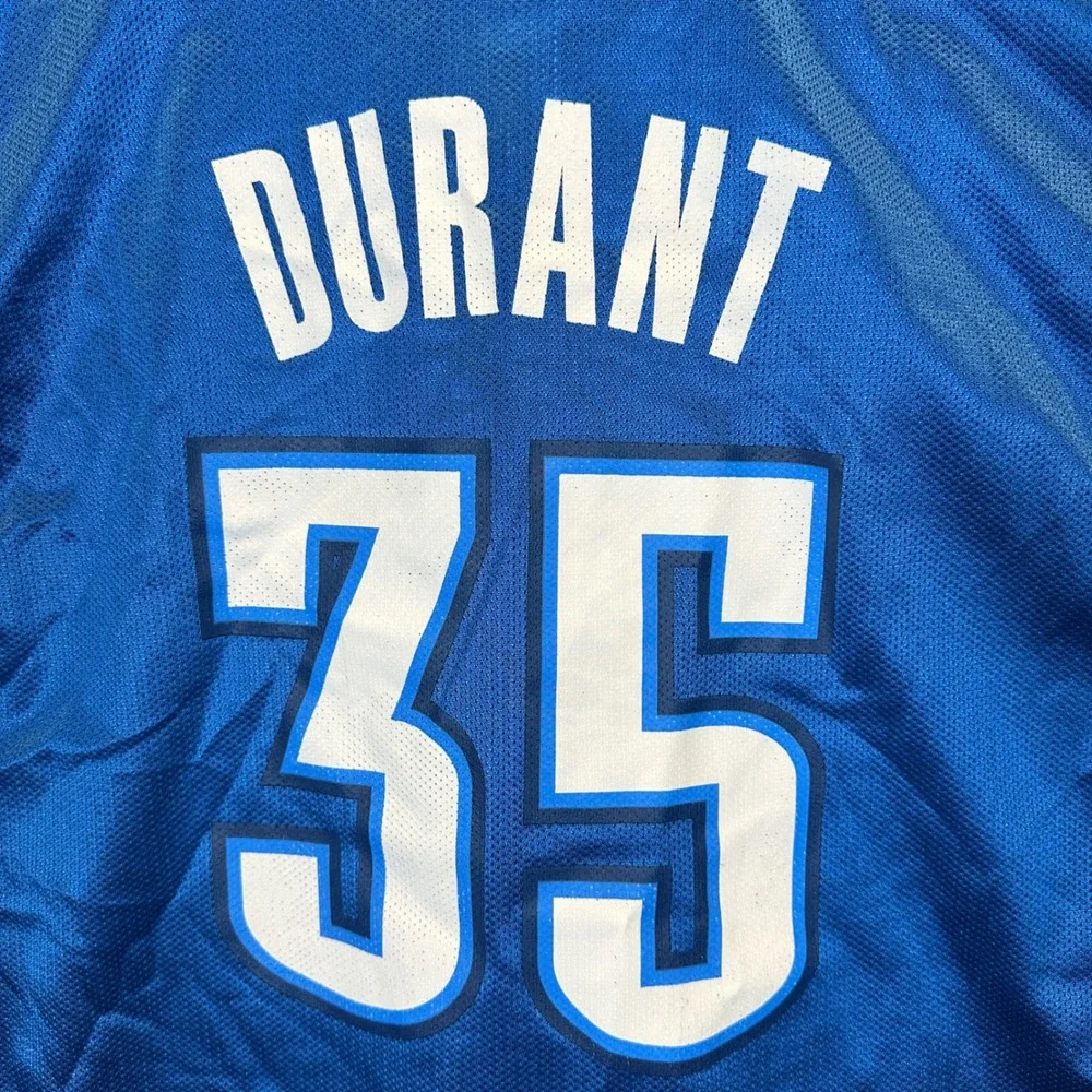 Adidas Kevin Durant Oklahoma City Thunder NBA Jersey Blue Mens Large 35 7794A